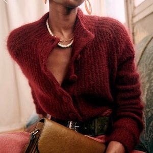 Sézane Tom Jumper Bordeaux